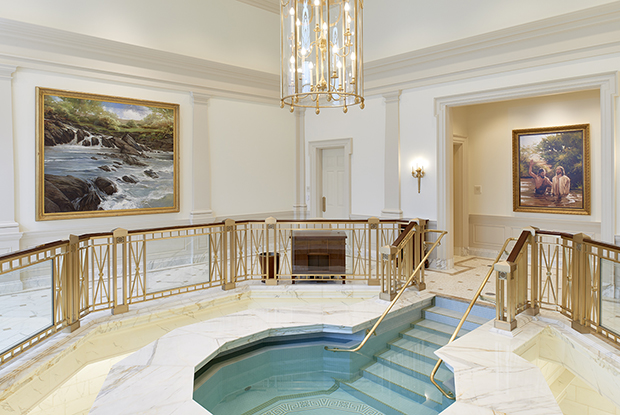 The baptistry in the Hartford Connecticut Temple