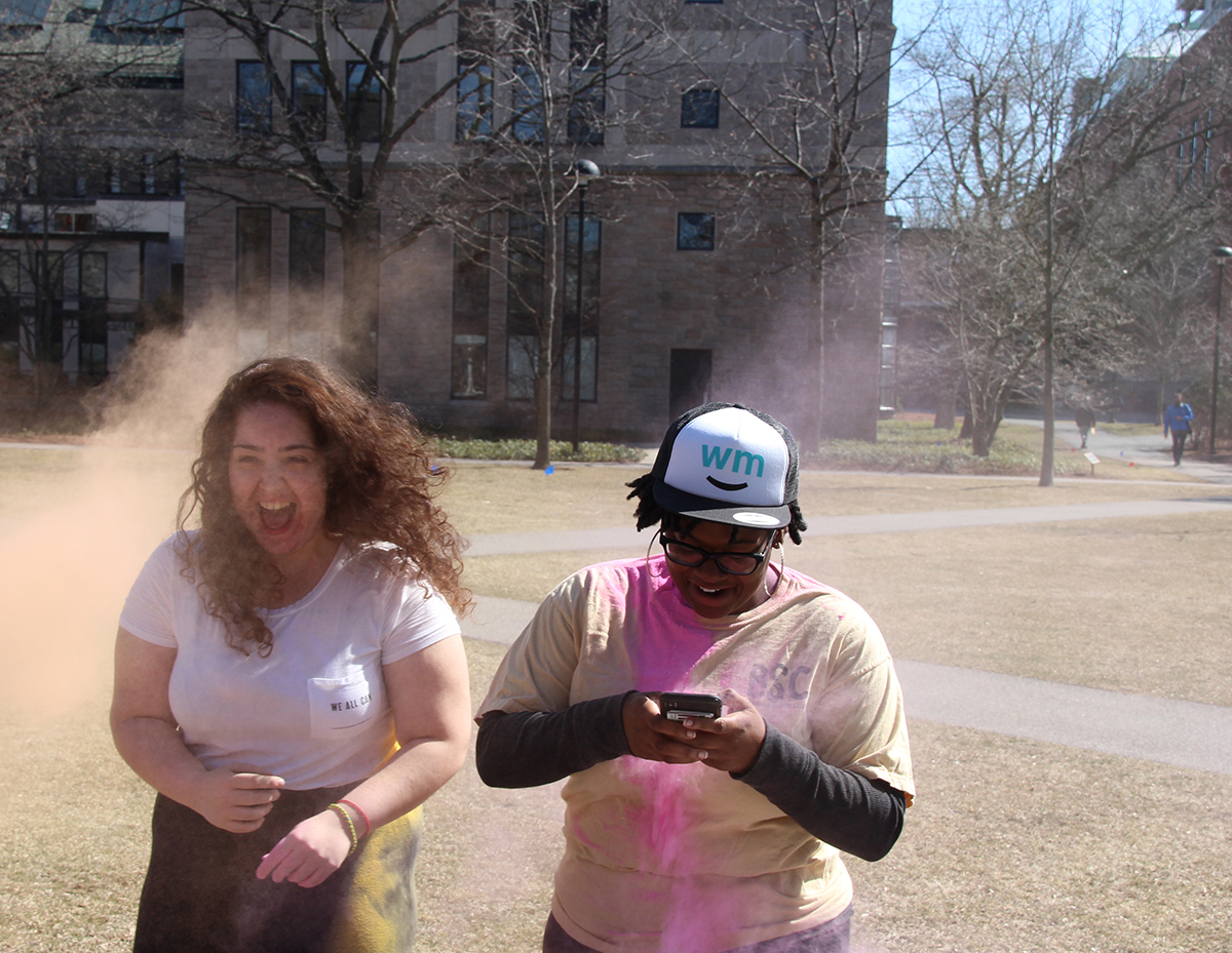 Students celebrate Holi on the HDS campus