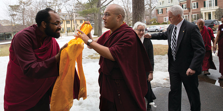 Lama Rod owens with His Holiness the 17th Karmapa
