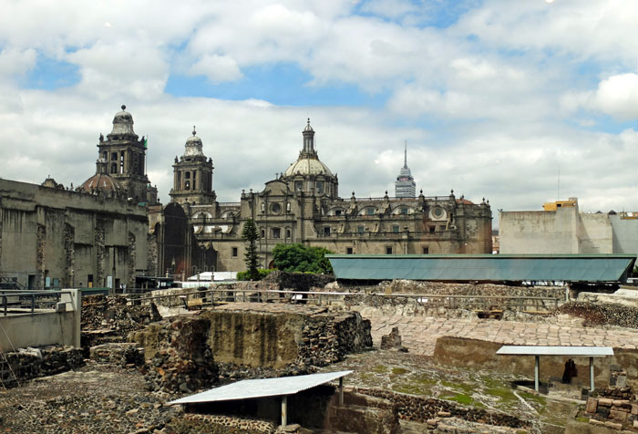 Excavation site of the Aztec Templo Mayor