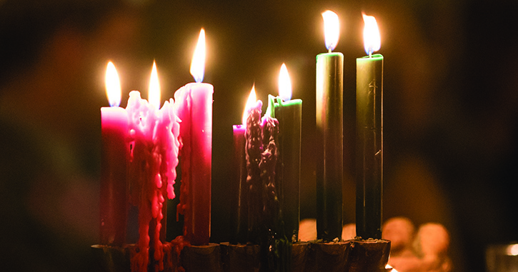 Candles burning during Seasons of Light