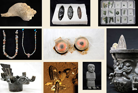 Objects found in the tunnel. / Photo: National Institute of Anthropology and History, Teotihuacan, Mexico