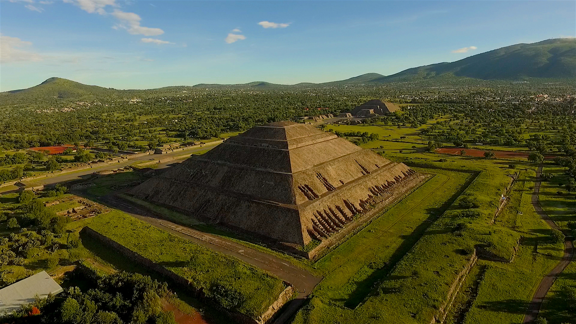 Teotihuacan's Pyramid of the Sun, one of the largest anywhere on earth, covers an area of two football fields - larger than the base at the Great Pyramid in Egypt. Photo courtesy Providence Pictures